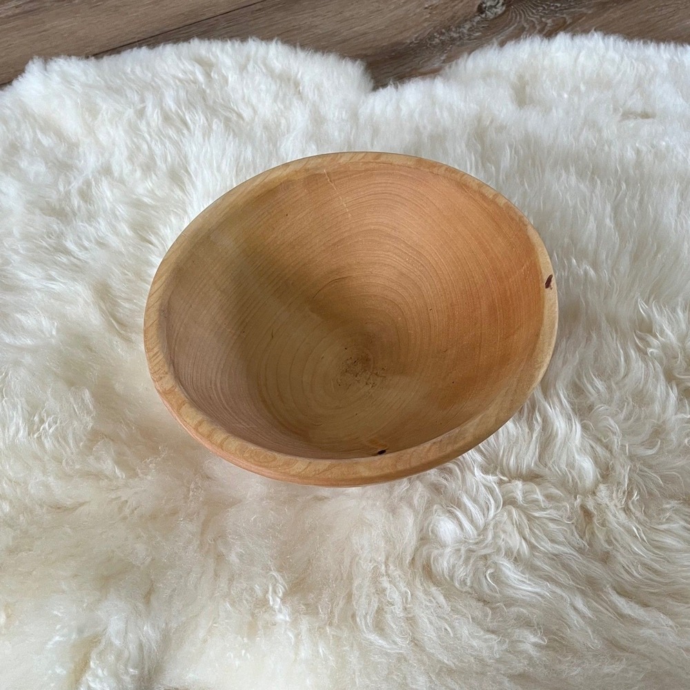 Hand Turned Birch Wooden Bowl
